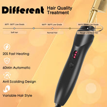 Cargar imagen en el visor de la galería, Hot Comb Electric, Comb Wet And Dry Hair Curler Comb, Hot Straightening Heating Comb, Iron Environmentally Gold Comb