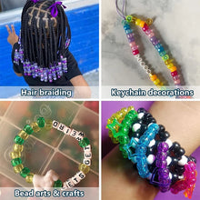 Cargar imagen en el visor de la galería, 301Pcs/Bag Hair Beads Kits for Braids 200pcs 6*9 mm Dreadlocks Beads 100pcs Rubber Bands and 1pcs Beaders for Women Kids Braids