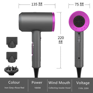 Professional Hair Dryer With High Air Volume And Quick Drying Negative Ion Hair Care US Plug For Home Use Hair Dryer