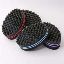 Load image into Gallery viewer, Hot sale Oval Double Sides Twist Hair Brush Sponge Brush For Natural Afro Coil Wave Dread Sponge Brushes Hair Braids