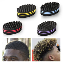 Load image into Gallery viewer, Hot sale Oval Double Sides Twist Hair Brush Sponge Brush For Natural Afro Coil Wave Dread Sponge Brushes Hair Braids