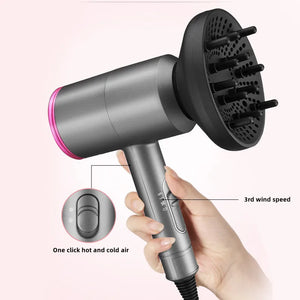 Professional Hair Dryer With High Air Volume And Quick Drying Negative Ion Hair Care US Plug For Home Use Hair Dryer