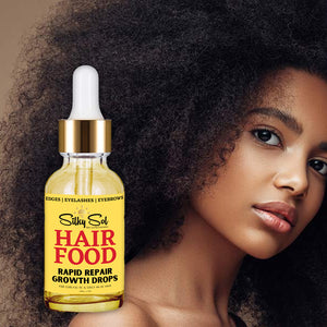 Hair Food Serum | Silky Sol Naturals/ Rapid hair Growth and repair oil for curly textured hair types. Damage Control 